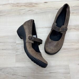 Merrell Veranda Emme Womens Mary Jane Cloudy Brown Leather Shoes USA Sz 9.5